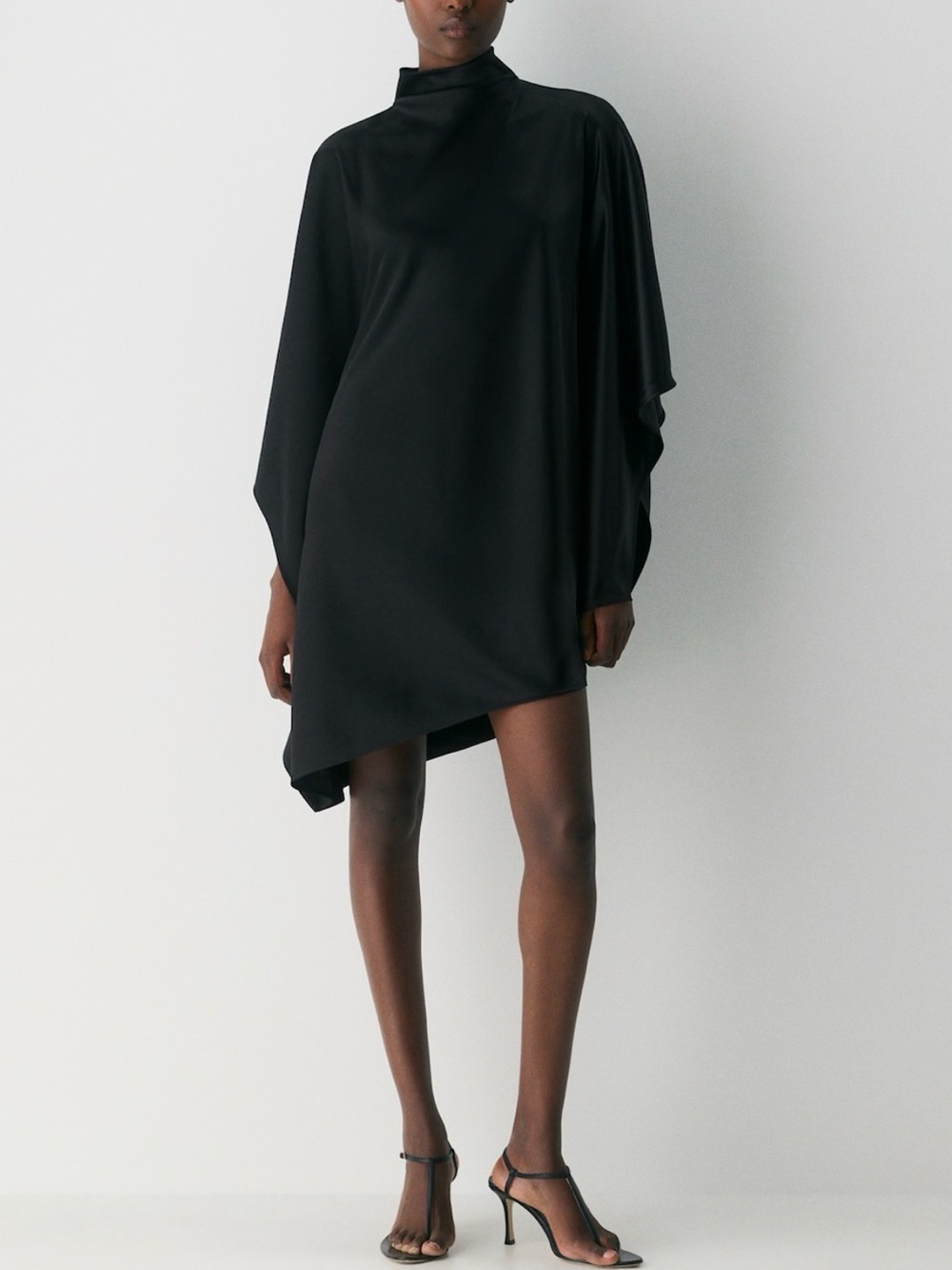 NEW Aritzia Ten Fan Satin Dress Small Black NWT Outfit